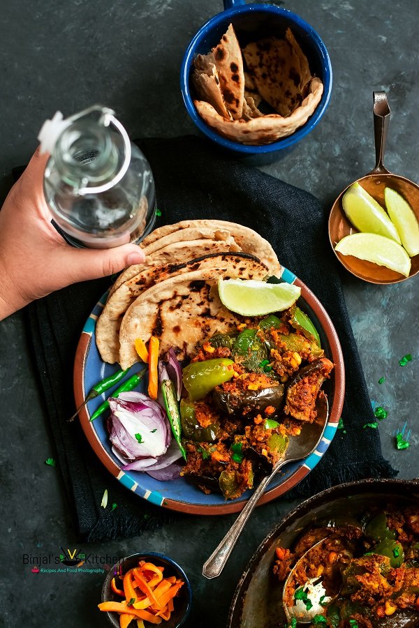 Baingan Shimla Mirch Masala Sabji