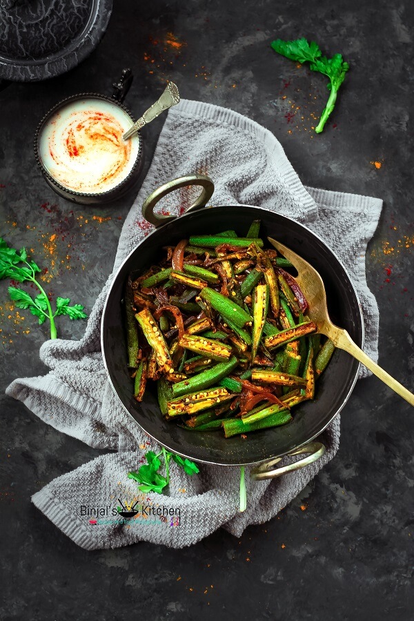 Bhindi Do Pyaza - Binjal's VEG Kitchen