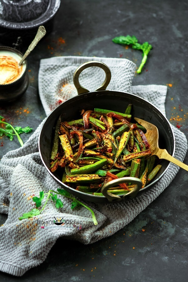 Bhindi Do Pyaza - Binjal's VEG Kitchen