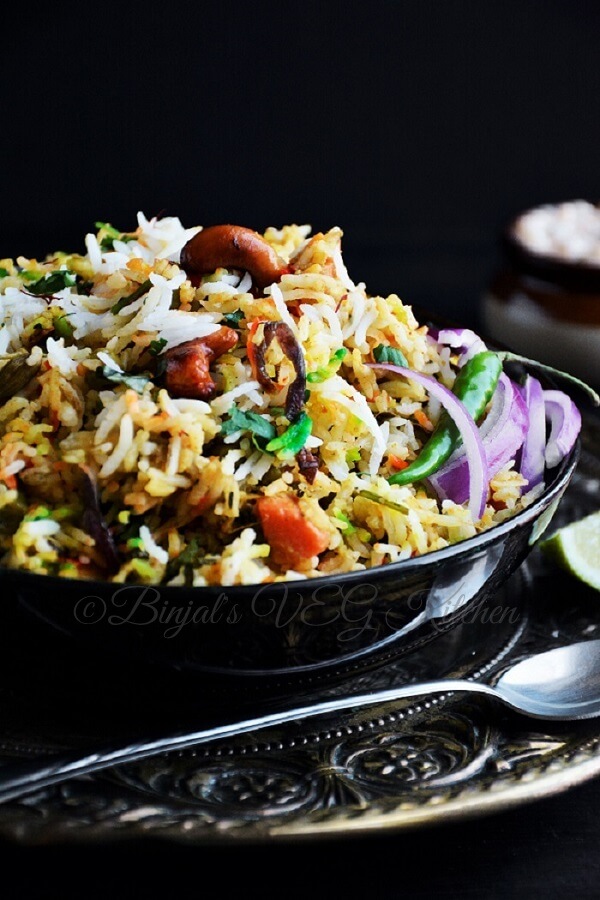 Hyderabadi Veg Biryani - Binjal's VEG Kitchen