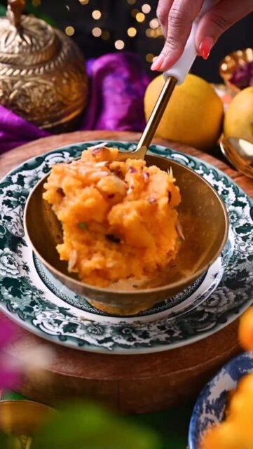 Mango Halwa | Aambyacha Sheera | आंब्याचा शिरा 🥭✨
.
Mango season is not complete without this rich and delicious Aambyacha Sheera. Made with fresh mango puree, roasted semolina, saffron, ghee, and crunchy nuts, this melt in the mouth dessert is bursting with mango flavor in every bite.
Serve it warm and garnish with fresh mango cubes, almonds, pistachios, and rose petals for an extra special touch.
.
Comment “ MANGO HALWA ” and I’ll send the detailed recipe straight to your inbox.
