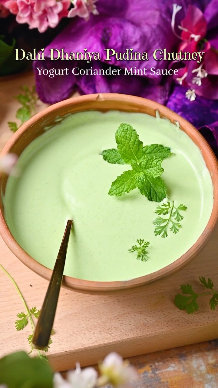 Dahi Dhaniya Pudina Chutney | Yogurt Coriander Mint Chutney 🌿💚

Creamy, refreshing, tangy and SO flavorful! This Dahi Dhaniya Pudina Chutney is made with fresh coriander, mint, green chilies, spices, lemon juice and yogurt. It’s the perfect dip or side for all your favorite Indian snacks!

Perfect with Paneer Tikka, Tikki, Pakora, Samosa, Pulao or honestly… just about EVERYTHING! 😍

Comment “ CHUTNEY ” below and I’ll send the full recipe to your inbox! 👇

Follow @binjalsvegkitchen for more delicious vegetarian recipes! ❤️