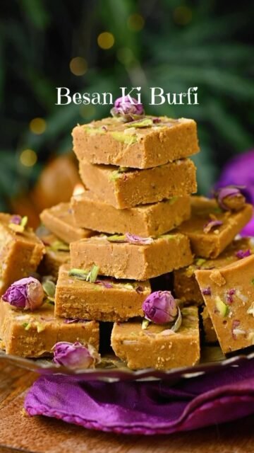 Besan Burfi ✨ 
Traditional Indian Sweet with Cardamom
.
.
.
A traditional Indian sweet made from gram flour, sugar, ghee and spices, with a soft fudge like texture and a lovely cardamom aroma. Super easy to make and comes together quickly, perfect for Diwali and festive gifting ✨
.
.
.
💬 Comment “BESAN” below and I will send the recipe straight to your inbox!
.
.
.
👉 Follow @binjalsvegkitchen for easy festive Indian sweets!