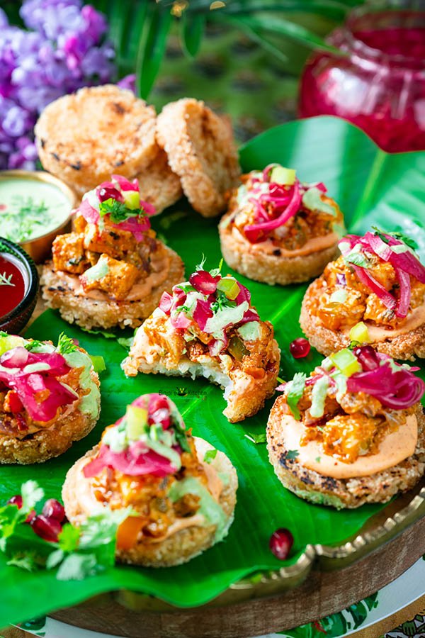 Crispy Rice Bites with Tandoori Paneer