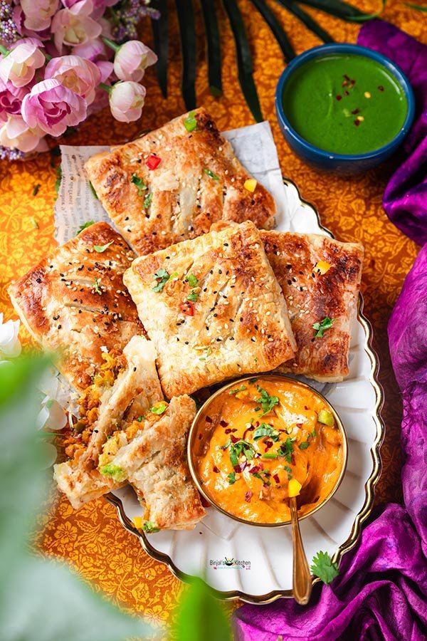 Plant Based Chicken Masala Puff