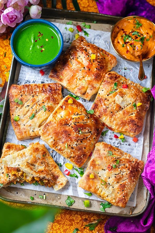 Plant Based Chicken Masala Puff