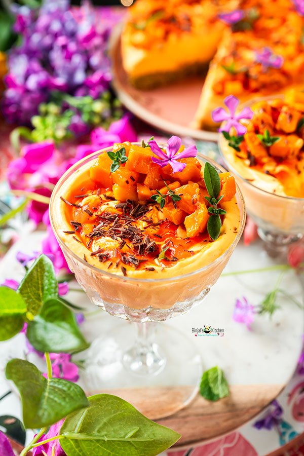 Dubai Style Mango Kunafa Cheesecake 