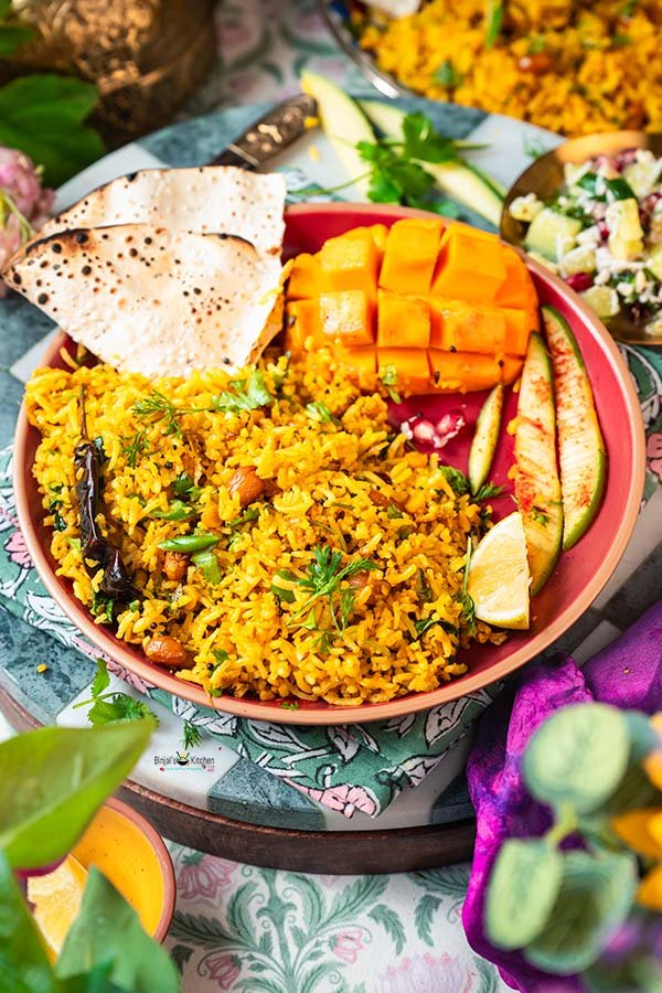 Maharashtrian Style Kairi Chana Dal Bhaat