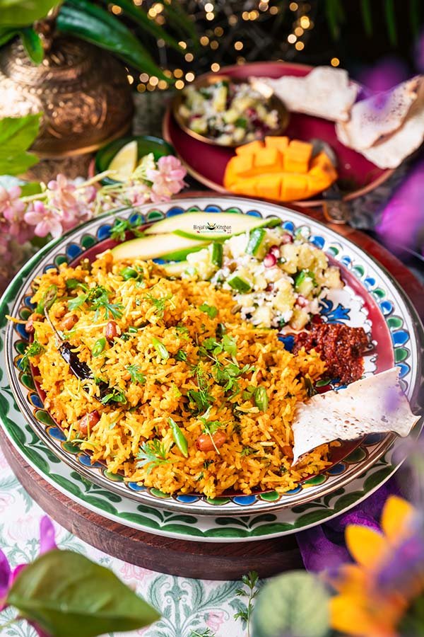 Maharashtrian Style Kairi Chana Dal Bhaat
