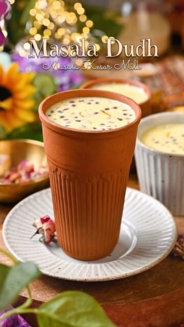 Masala Dudh 🌕✨
Creamy, Rich and Aromatic
.
.
Creamy, rich, aromatic and loaded with nuts, saffron and warming spices! This homemade masala dudh is a Maharashtrian favorite for Kojagiri Purnima and a perfect cozy drink for chilly winter nights 🌸💛 The best part? A homemade masala powder you can store and use whenever you crave a delicious glass of masala dudh!
.
.
.
💬 Comment “DUDH” below and I will send the recipe straight to your inbox!
.
.
.
👉 Follow @binjalsvegkitchen for traditional Indian festive recipes!