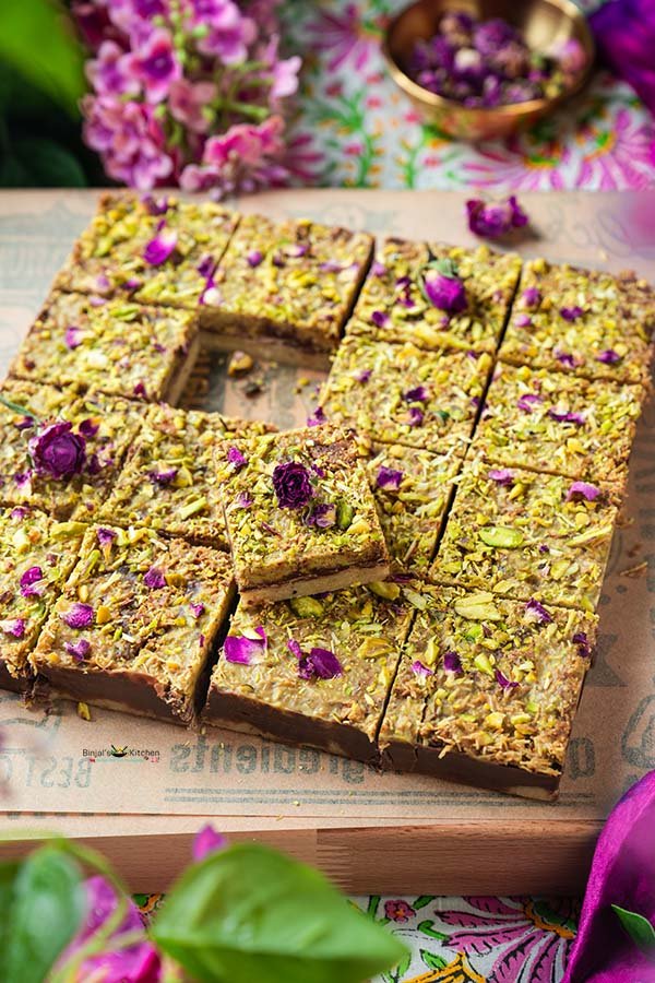 Dubai Chocolate Kaju Kataifi Burfi 