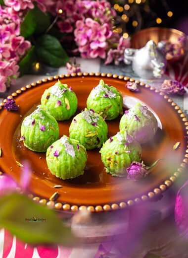 Lauki Modak Stuffed with Tutti Frutti Burfi