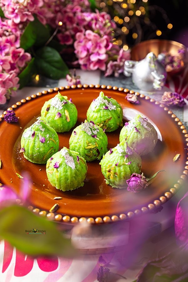 Lauki Modak Stuffed with Tutti Frutti Burfi 