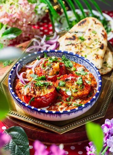 Stuffed Tomatoes in Creamy Tomato Masala