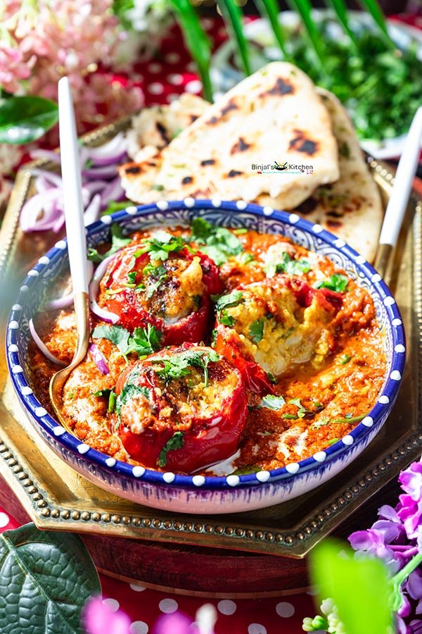 Stuffed Tomatoes in Creamy Tomato Masala